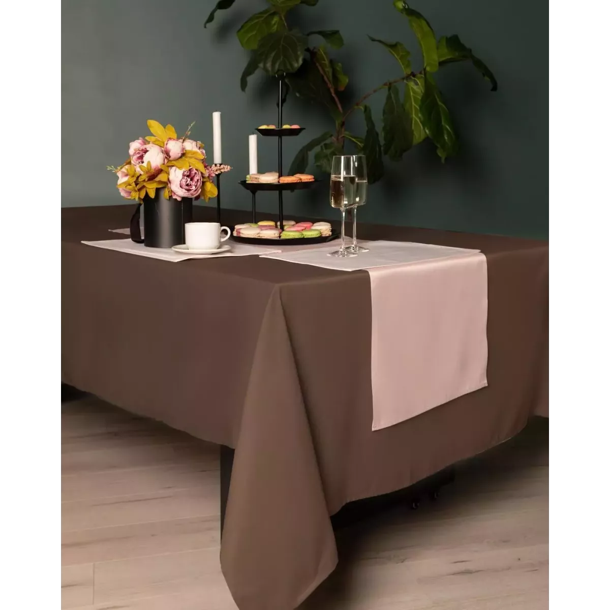 Скатерть Sofi de Marko "Серенити" (кофе), 160 см