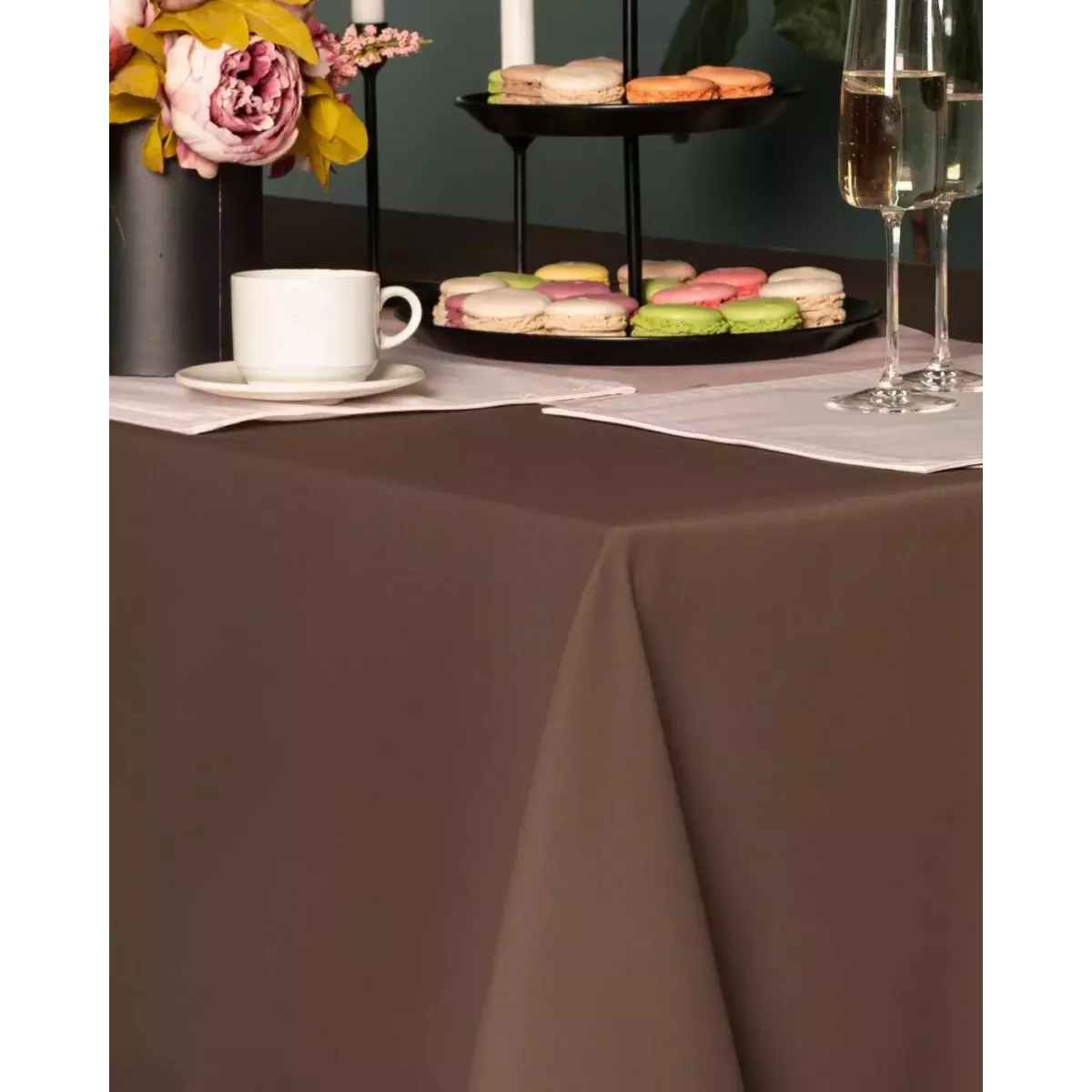 Скатерть Sofi de Marko "Серенити" (кофе), 160 см