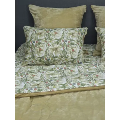 Комплект с одеялом KAZANOV.A “Верде” жемчужно-бежевый (египетский хлопок-велюр), евро