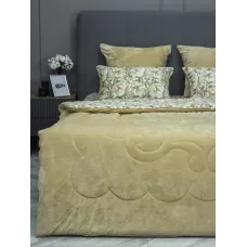 Комплект с одеялом KAZANOV.A “Верде” жемчужно-бежевый (египетский хлопок-велюр), евро