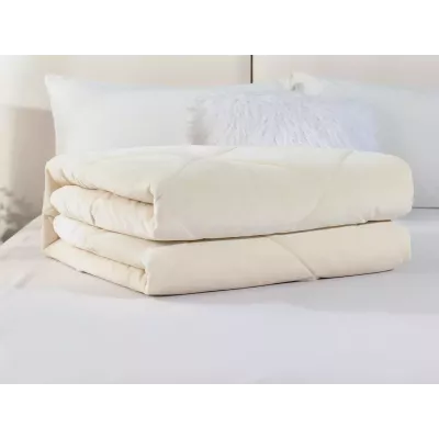 Двустороннее одеяло евро макси Sofi De Marko «Монако» молоко (велюр-сатин) 220х240