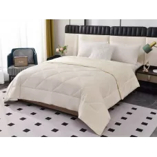 Двустороннее одеяло евро макси Sofi De Marko «Монако» молоко (велюр-сатин) 220х240