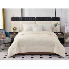 Двустороннее одеяло евро макси Sofi De Marko «Монако» молоко (велюр-сатин) 220х240