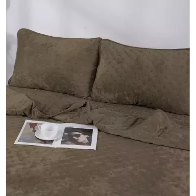 Покрывало Karteks из вареного бархата (коричневое) 1029/02.03, 240х260