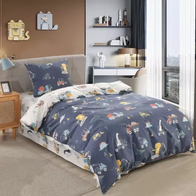 Комплект постельного белья Sofi De Marko “Диноленд” (синий), 1.5 спальный