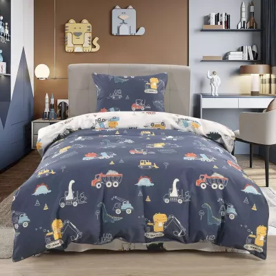 Комплект постельного белья Sofi De Marko “Диноленд” (синий), 1.5 спальный