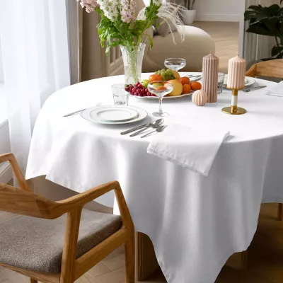 Скатерть Волшебная ночь “Рогожка” (снег), 165x200