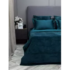 Комплект с одеялом KAZANOV.A Lindor Premium изумруд (египетский хлопок-велюр), евро
