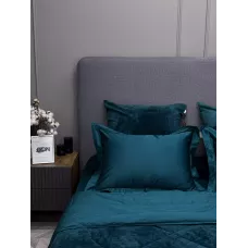 Комплект с одеялом KAZANOV.A Lindor Premium изумруд (египетский хлопок-велюр), евро