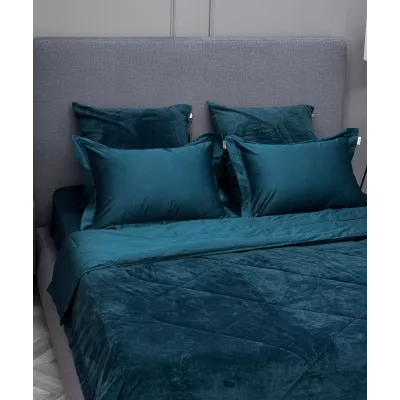 Комплект с одеялом KAZANOV.A Lindor Premium изумруд (египетский хлопок-велюр), евро