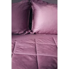 Комплект с одеялом DonCotton "Stripe Sateen Mini" (черничный), евро