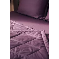 Комплект с одеялом DonCotton "Stripe Sateen Mini" (черничный), евро