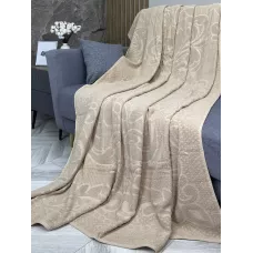 Махровое покрывало Karteks "Medallion" жаккард (бежевый), 160х220
