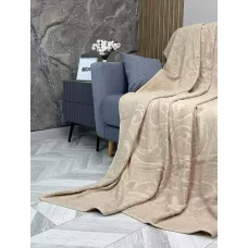 Махровое покрывало Karteks "Medallion" жаккард (бежевый), 160х220