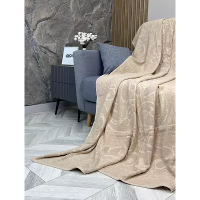 Махровое покрывало Karteks "Medallion" жаккард (бежевый), 160х220