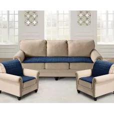 Набор покрывал для мягкой мебели Karteks “Паркет” синий (70х210 - 1 шт., 70х150 - 2 шт.)