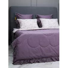 Комплект с одеялом KAZANOV.A Corsica Village "Монарх" жемчуг/орхидея (премиум хлопок), евро