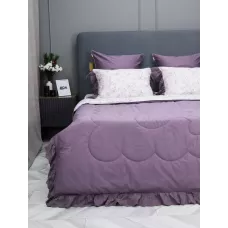 Комплект с одеялом KAZANOV.A Corsica Village "Монарх" жемчуг/орхидея (премиум хлопок), евро