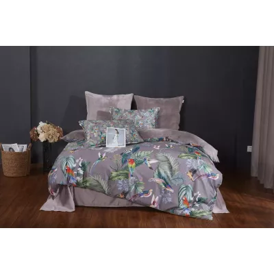 Комплект с одеялом KAZANOV.A “Колибри Каллиопа” капучино (египетский хлопок-велюр), евро