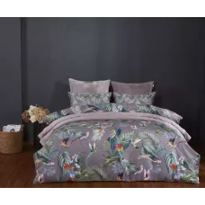 Комплект с одеялом KAZANOV.A “Колибри Каллиопа” капучино (египетский хлопок-велюр), евро