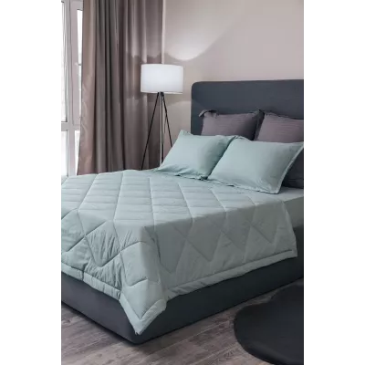 Комплект с одеялом DonCotton "Stripe Sateen Mini" (мята), евро