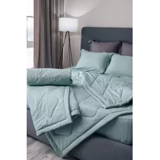 Комплект с одеялом DonCotton "Stripe Sateen Mini" (мята), евро
