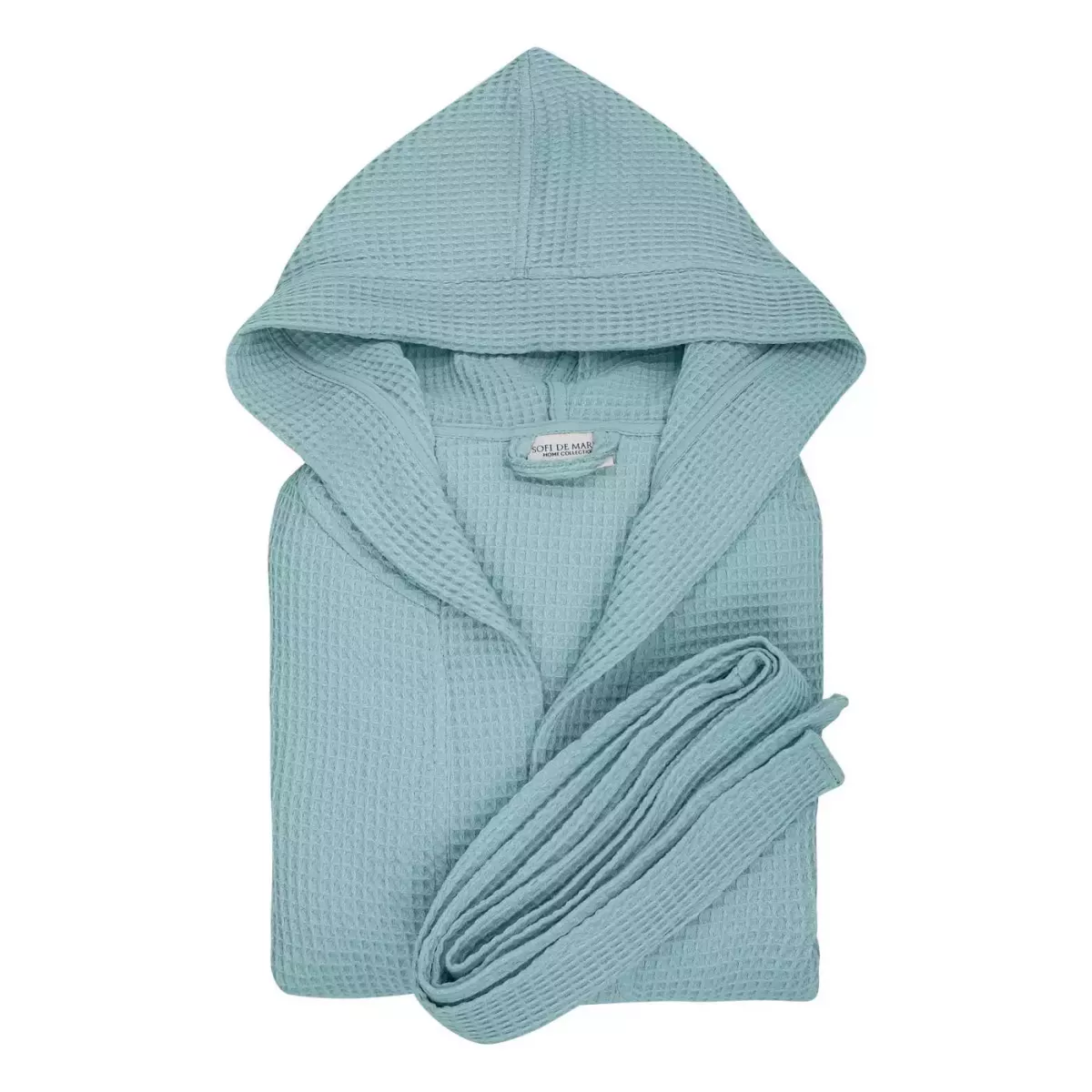 Халат вафельный с капюшоном Sofi de Marko “Naomi” (ментол)