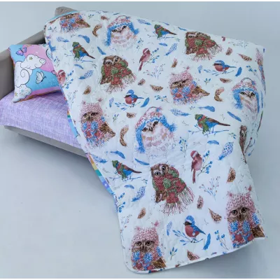 Покрывало Волшебная Ночь Junior "Winter owlets" (поплин), 145х200