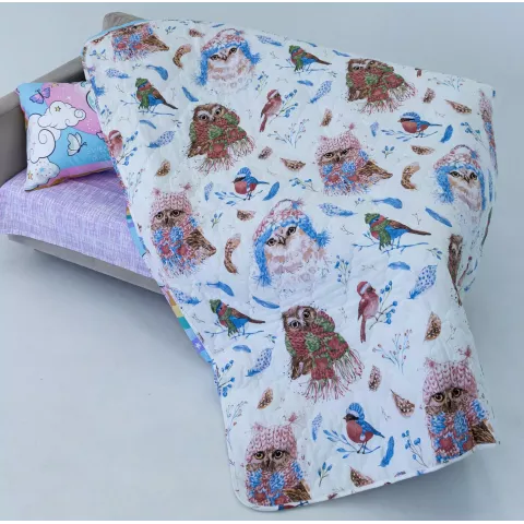 Покрывало Волшебная Ночь Junior "Winter owlets" (поплин), 145х200