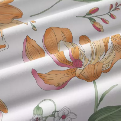 Комплект постельного белья Verossa Сатин "Bright tulip" (нав.50/70), двухспальный