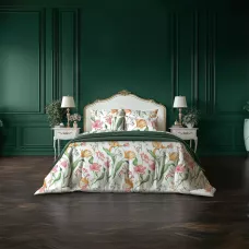 Комплект постельного белья Verossa Сатин "Bright tulip" (нав.50/70), двухспальный