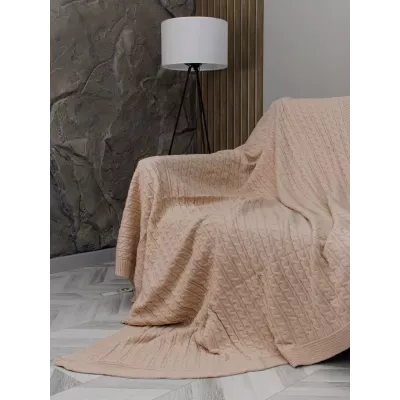 Вязаный плед Sofi de Marko "Джовани" (пепел. роз), 160х220