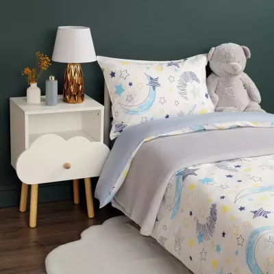 Комплект постельного белья Siberia Home “Звездочки” (голубой), 1.5 спальный