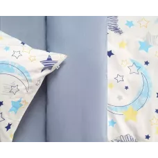 Комплект постельного белья Siberia Home “Звездочки” (голубой), 1.5 спальный