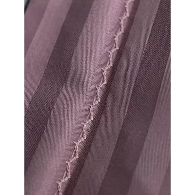 Комплект с одеялом DonCotton "Страйп-сатин" (пыльная роза), евро