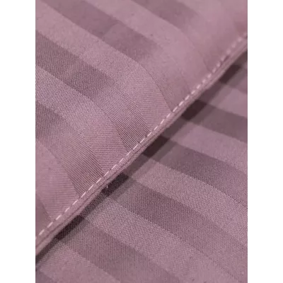 Комплект с одеялом DonCotton "Страйп-сатин" (пыльная роза), евро