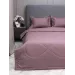 Комплект с одеялом DonCotton "Страйп-сатин" (пыльная роза), евро