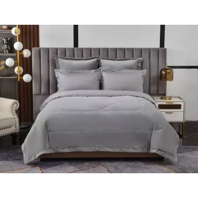 Комплект с одеялом-покрывалом Sofi De Marko “Энрике” (серый), семейный