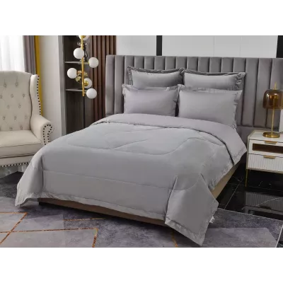 Комплект с одеялом-покрывалом Sofi De Marko “Энрике” (серый), семейный