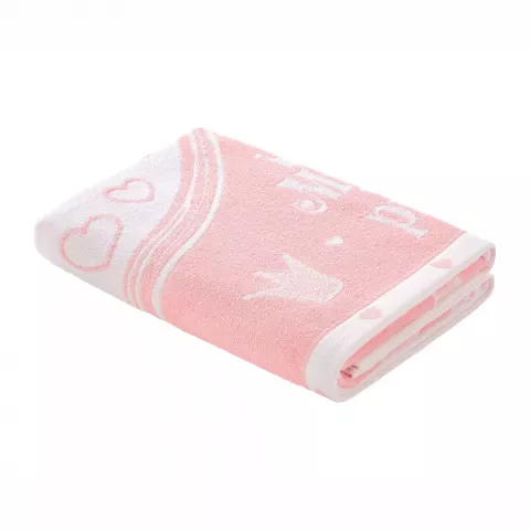 Полотенце махровое детское Облачко “My little princess” (нежный пион/белый), 100х100