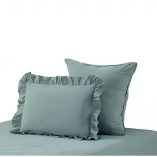 Комплект постельного белья Karteks "Вареный жаккард с рюшей" VJ-07, евро