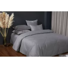 Комплект с одеялом KAZANOV.A “Оскар” серый беж (хлопок-велюр), евро