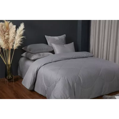 Комплект с одеялом KAZANOV.A “Оскар” серый беж (хлопок-велюр), евро