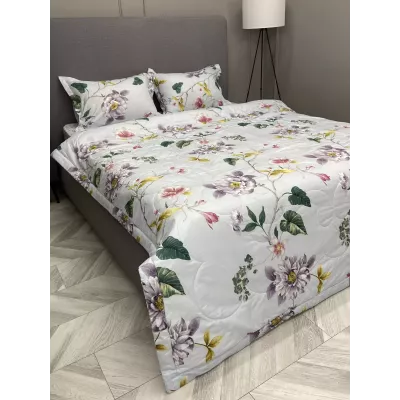 Комплект с одеялом KAZANOV.A Nano Cotton Air “Петра” (голубая платина), евро