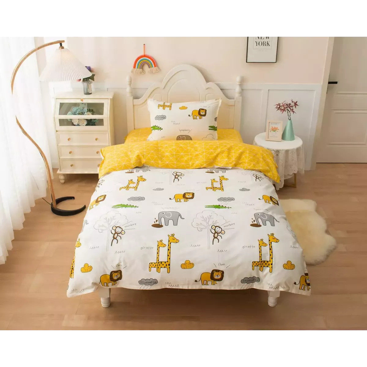 Комплект постельного белья Sofi De Marko “Africa” (желтый), 1.5 спальный
