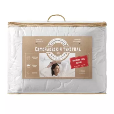 Одеяло полуторное Самойловский текстиль “Гипоаллергенное” легкое, 140х205