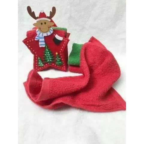 Новогодний набор полотенец "Дансер", 30x30 (3 шт)