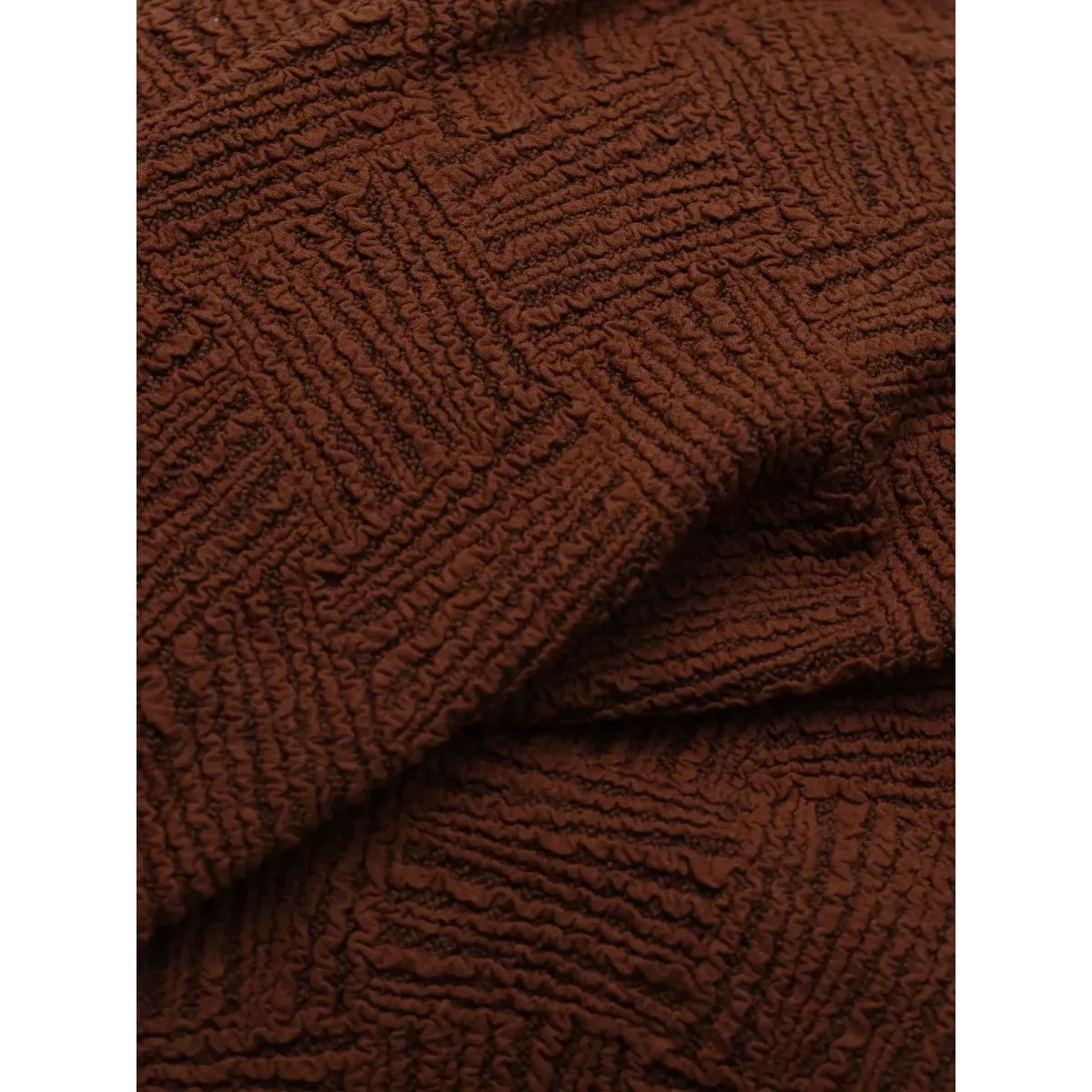 Чехол на угловой диван Жаккард коричневый