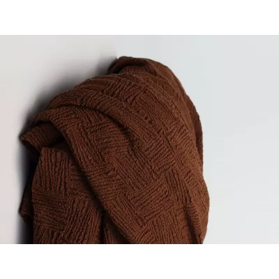 Чехол на угловой диван Жаккард коричневый