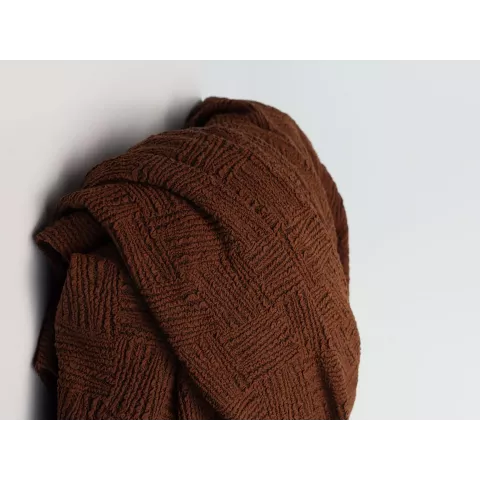 Чехол на угловой диван Жаккард коричневый